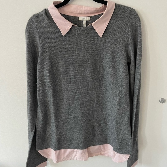 Joie Grey Layered Pink Sweater - Picture 1 of 5